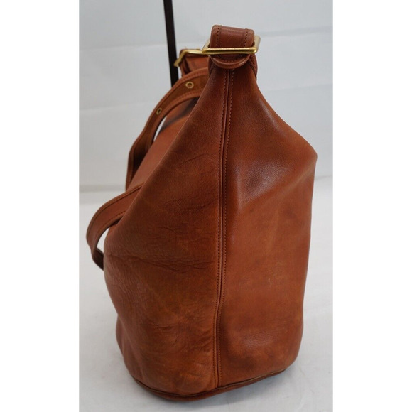 Vintage Coach Bucket Bag ~ Duffle Sac Large RARE 0712 Light Brown Made in USA - Picture 8 of 15